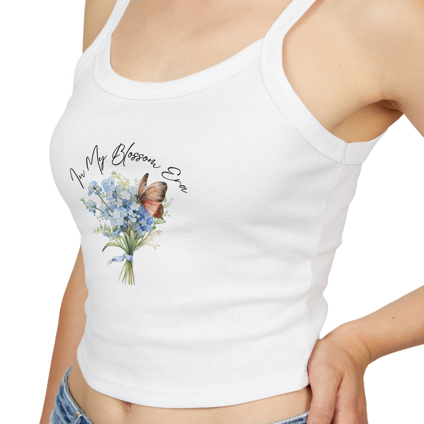 Cute Floral Butterfly "Blossom Era" Women's Graphic Tank Top