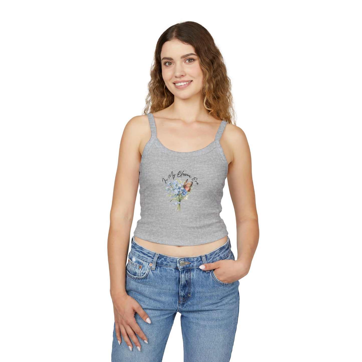 Cute Floral Butterfly "Blossom Era" Women's Graphic Tank Top