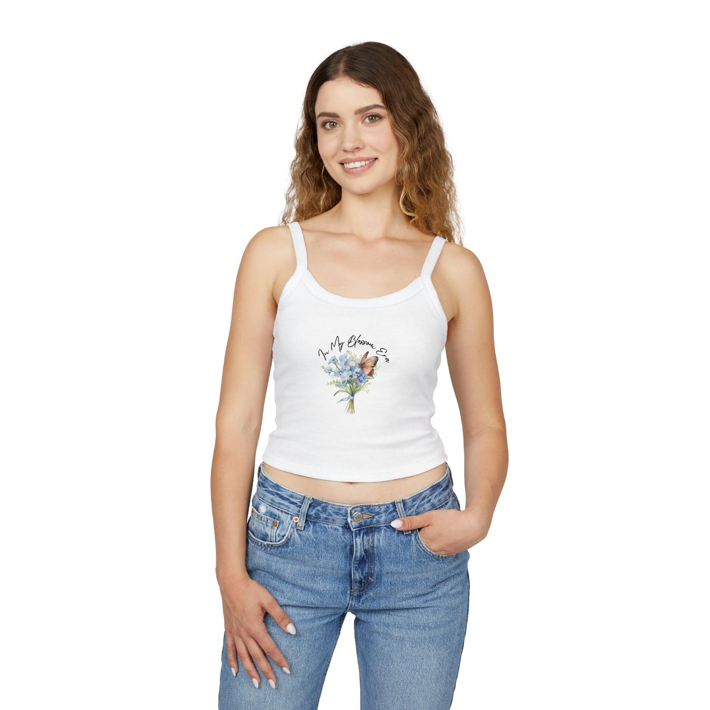 Cute Floral Butterfly "Blossom Era" Women's Graphic Tank Top